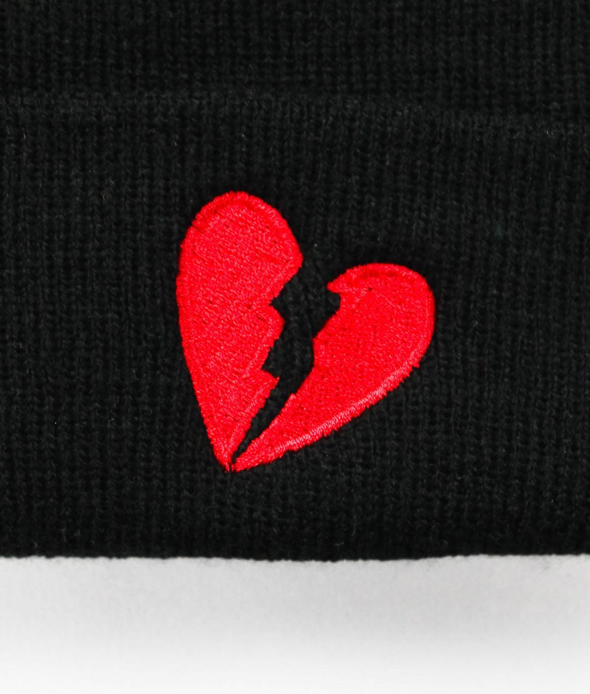 Broken Heart Embroidered Womens Beanie - OS - Riot Society