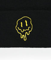 Happy Face Drip Embroidered Womens Beanie - OS - Riot Society