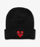 Broken Heart Tears Embroidered Womens Beanie - OS - Riot Society