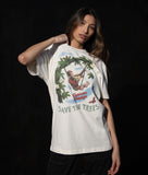 Curious George Save the Trees Womens Tee - S - Riot Society
